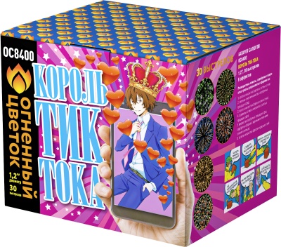 Король Тик-Тока Батарея салютов купить в Мензелинске | menzelinsk.salutsklad.ru